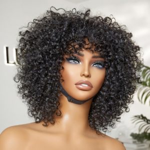 Short Curly Wig with Bangs